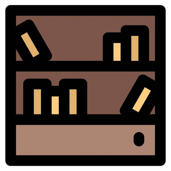 Geräumiges Bücherregal Zur Aufbewahrung Von Büchern — Stockvektor