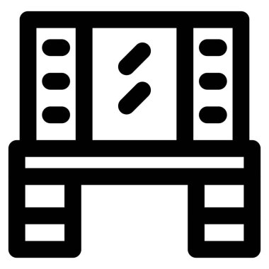 Lüks ahşap şifoniyerli bir oda..