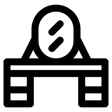 Makyaj masası ya da aynalı şifonyer.