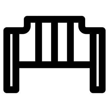 Arkaplan için modern tasarım ahşap yatak başlığı.