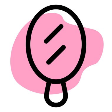 Dokunuşlar için küçük zarif bir el aynası..