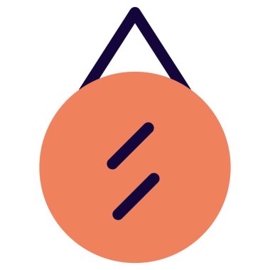 Duvarda asılı dekoratif küçük ayna..