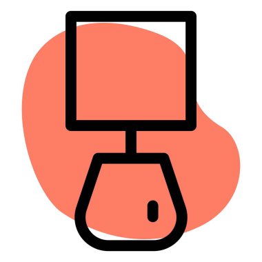 Oda için entegre anahtarı olan elektrik lambası.