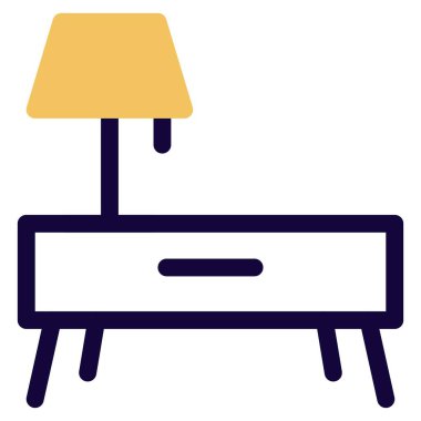 Gerekli şeyleri saklamak için ahşap komodin..