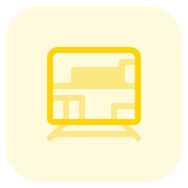 Depolama için birden fazla rafı olan bir komodin..