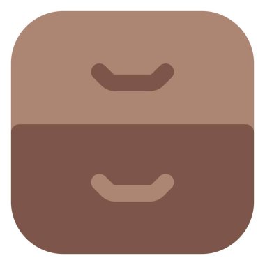 Komodin olarak tutulan çift çekmece masası.