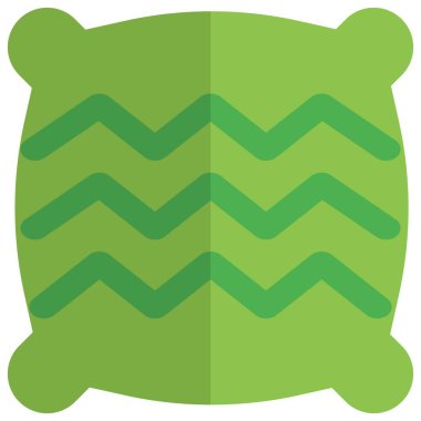 Yumuşak yastık, yatağın yanında..