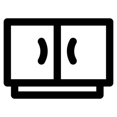 Yatak odası dekorasyonu için ahşap büfe..