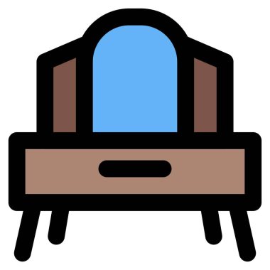 Büyük aynası ve çekmecesi olan gösteriş seti.