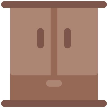 Birden fazla rafı olan ahşap gardırop..