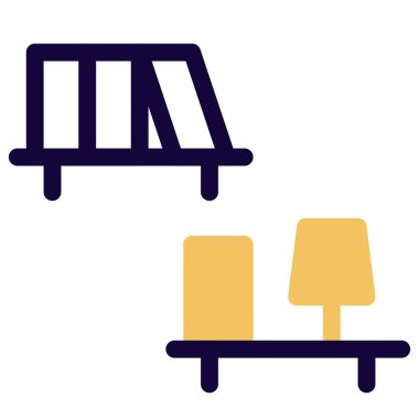 Oda dekorasyonu için duvara monte edilmiş kitaplık