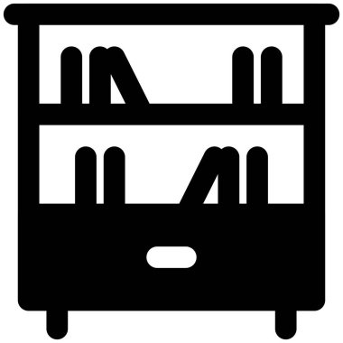 Kitap rafı olarak kullanılan tahta raf dolabı.