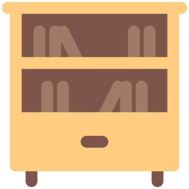 Kitap rafı olarak kullanılan tahta raf dolabı.