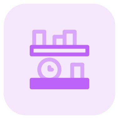 Kitapları düzenlemek için duvara monte edilmiş raf