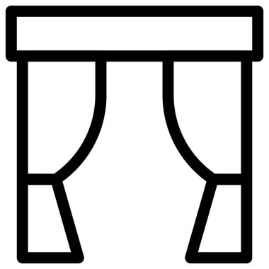 Zemin girişi için uzun perdeli