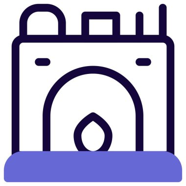 Soğuk mevsimlerde kapalı mekanlar için şömine düzeneği