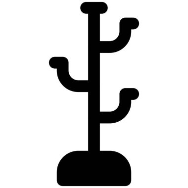 Kancalı elbise ve aksesuar askısı.