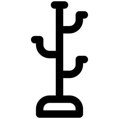 Kancalı elbise ve aksesuar askısı.