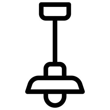 Ev dekorasyonu için asılmış tavan lambası.