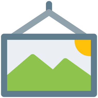 duvarda asılı bir resim çerçevesi