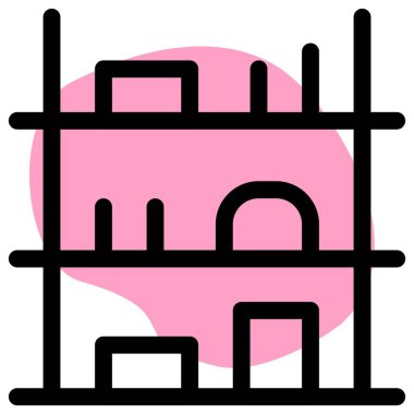 Dekor parçaları düzenlemek için çerçevesiz raflar