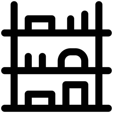 Dekor parçaları düzenlemek için çerçevesiz raflar