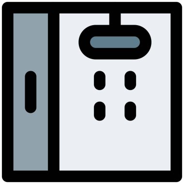 Temizlik için duvarları olan duş alanı