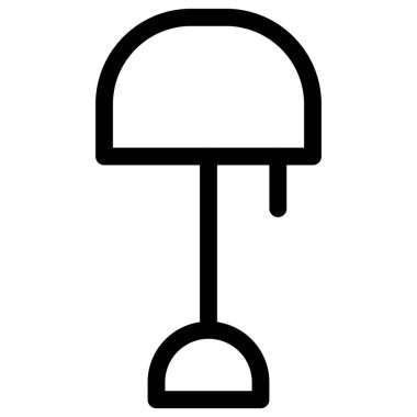 Tümleşik düğmeli kubbe şeklinde ayakta duran lamba