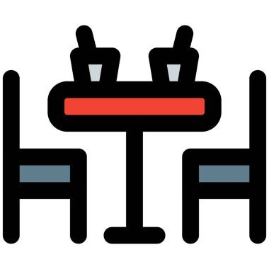 Masa sandalyesi evde yemek için hazır.