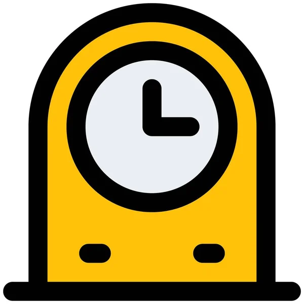 Dainty Small Clock Used Table Decor — Stock Vector
