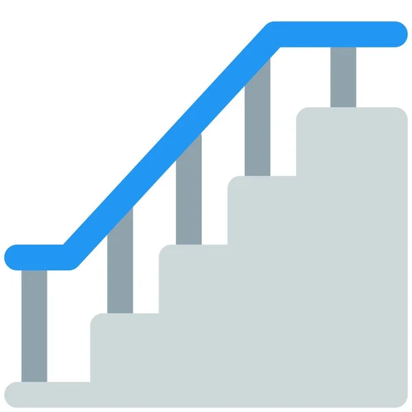 Escadaria Com Fusos Para Suporte Extensivo — Vetor de Stock