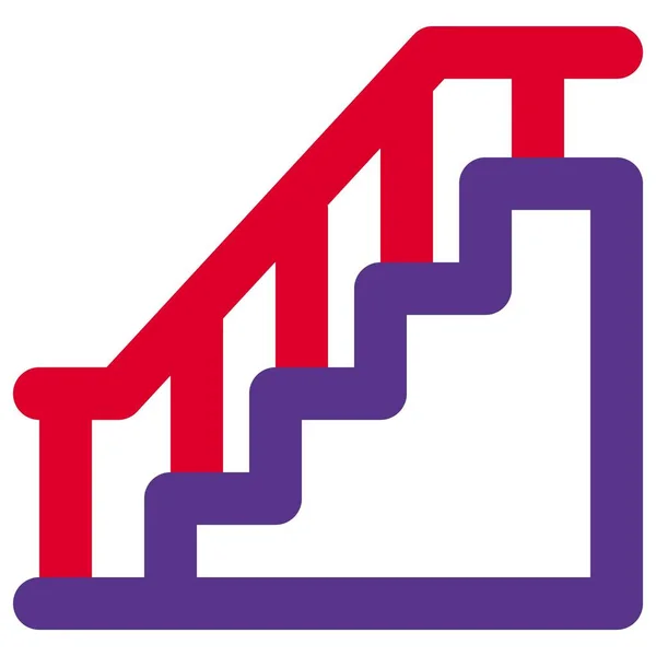Lépcső Orsókkal Széleskörű Támogatáshoz — Stock Vector