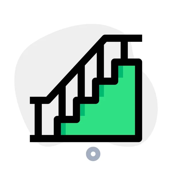 stock vector Staircase with spindles for extensive support