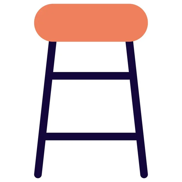 Ladder Stool Cushioning Footrest — Stock Vector