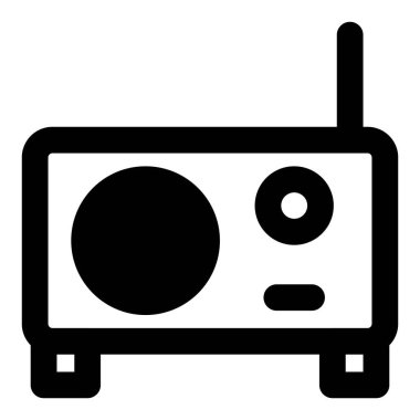 Antenli eski model fm radyo.