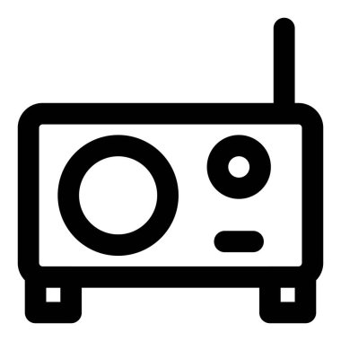 Antenli eski model fm radyo.