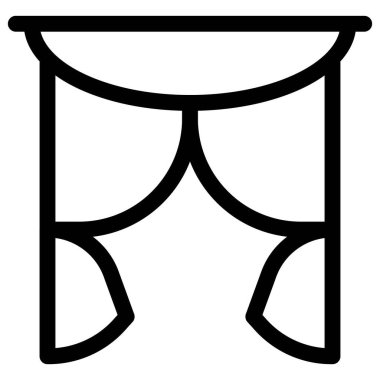 Çubukta asılı dekoratif kumaş..