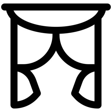 Çubukta asılı dekoratif kumaş..