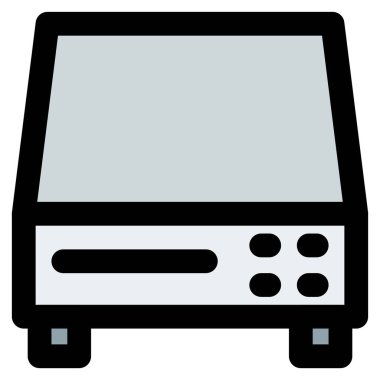 DVD oynatıcı, hoparlörlü kendi kendine yeten bir aygıt.