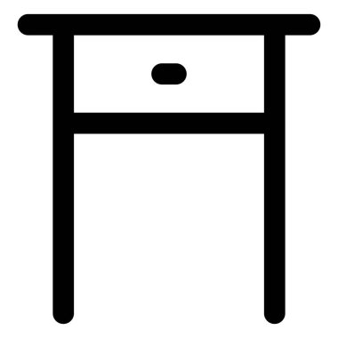 Depolama kompartımanı olan sehpa.