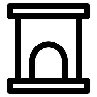 Şömine, tuğladan yapılmış bir yapı..