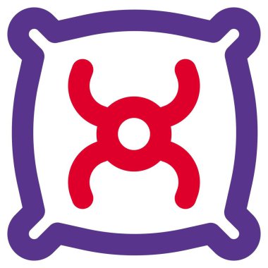 Baş desteği için yumuşak yastık.