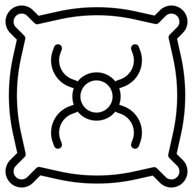 Baş desteği için yumuşak yastık.