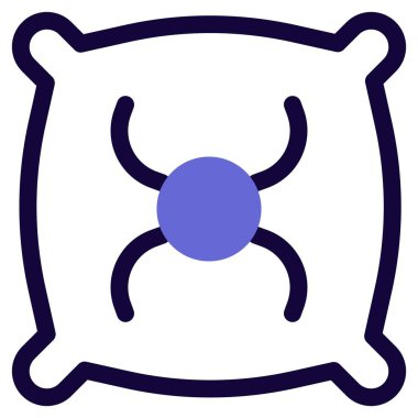 Baş desteği için yumuşak yastık.