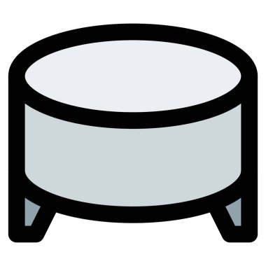 Ayak desteği için minderli tabure..