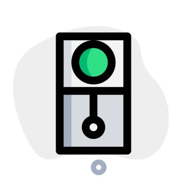 Odanın dekorasyonu için tahta büyükbaba saati..