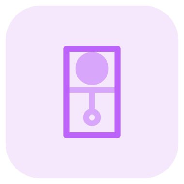 Odanın dekorasyonu için tahta büyükbaba saati..