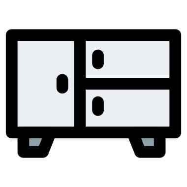 Birden fazla çekmeceli yan dolap masası