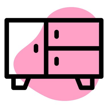 Birden fazla çekmeceli yan dolap masası