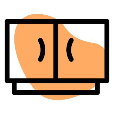 Büyük dolaplı yan masa.